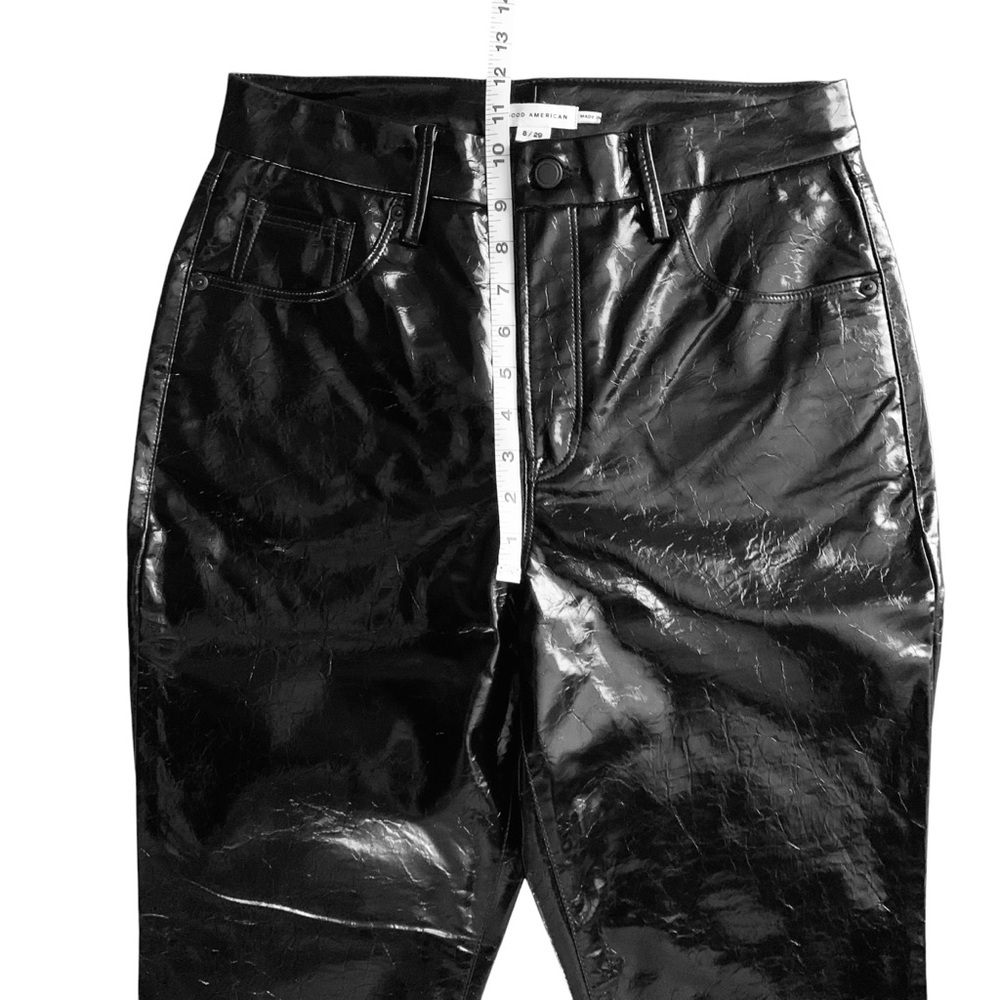 GOOD AMERICAN Faux Leather Jeans! Retail $175. - Picture 4 of 8